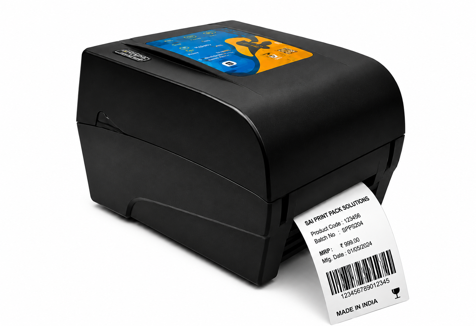 Sai Print Pack Solutions barcode label printer in Karnataka with high-speed thermal printing