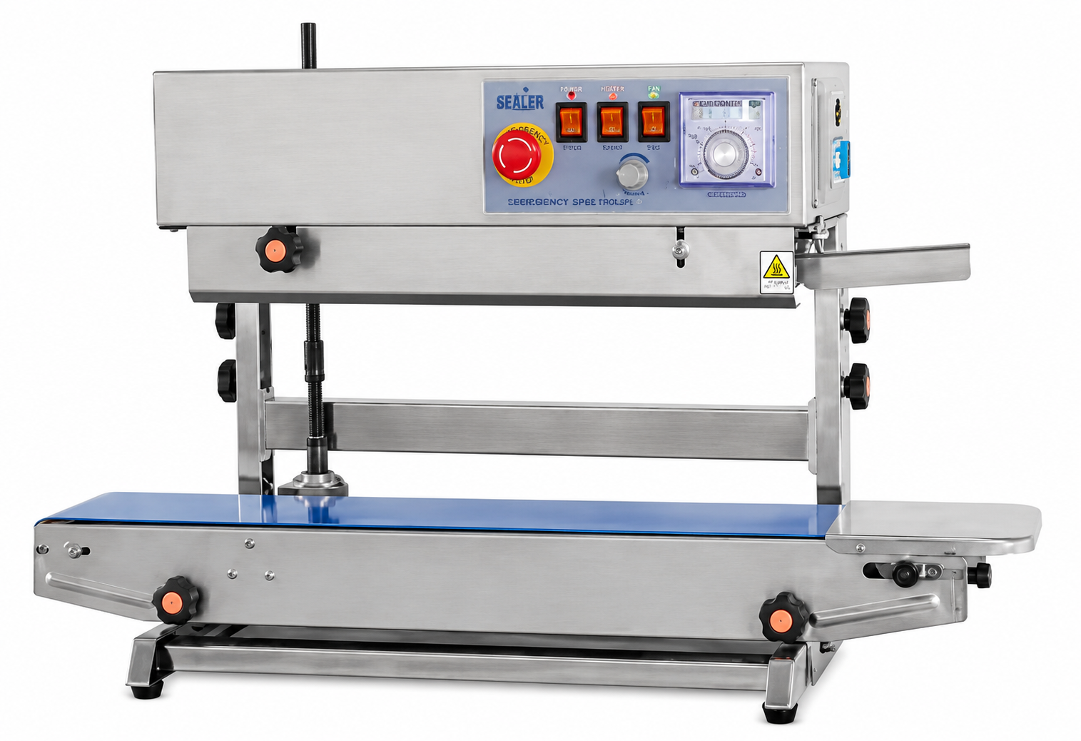 Industrial band sealing machine for pouch sealing and packaging applications