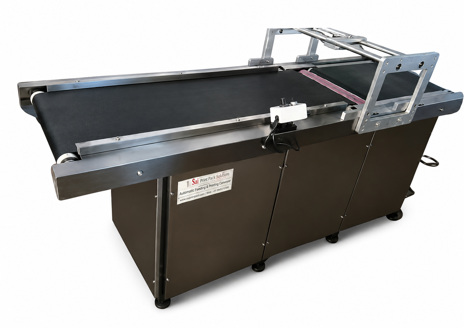 Inkjet printer conveyor system for industrial coding and product handling applications