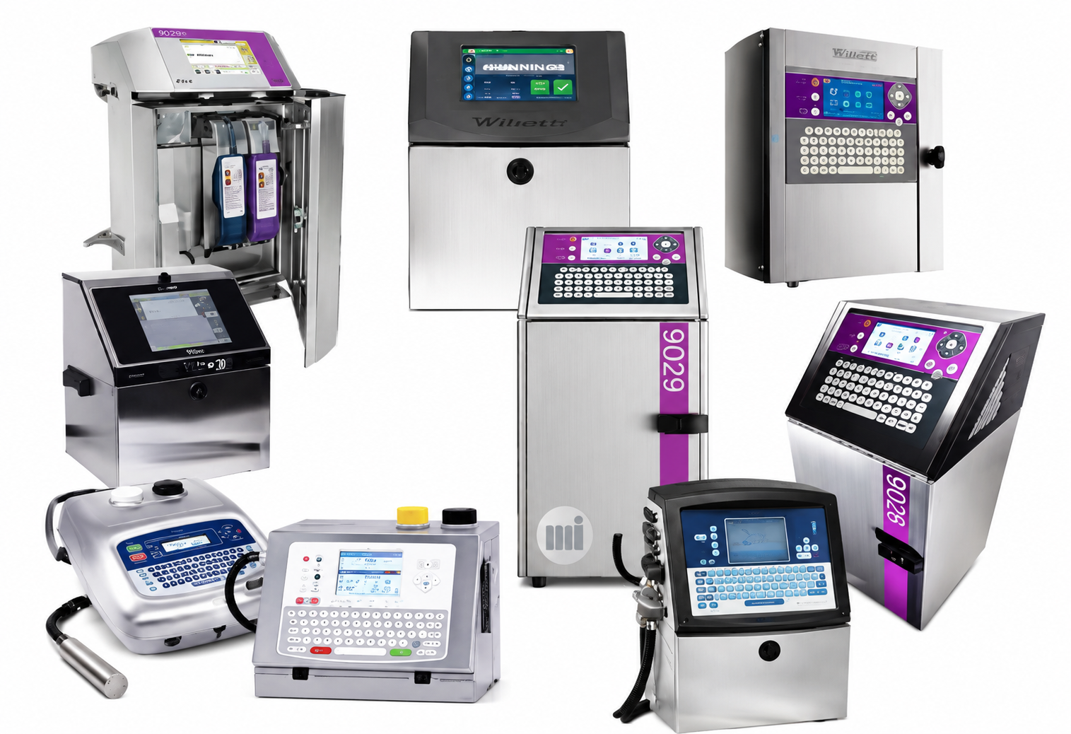Industrial Continuous Inkjet Printer (CIJ) systems for batch coding and product marking applications